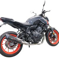 Pot echappement compatible avec Yamaha Mt-07 2021-2024, Furore Evo4 Poppy, Homologué et légal, système d'échappement complet avec catalyseur et db killer amovible 