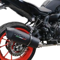 Pot echappement compatible avec Yamaha R7 2021-2025, Furore Nero, Pot d'échappement complet racing, compris de collecteur et db killer amovible, sans homologation 