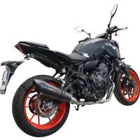 Pot echappement compatible avec Yamaha Mt-07 2021-2024, GP Evo4 Poppy, Homologué et légal, système d'échappement complet avec catalyseur et db killer amovible 