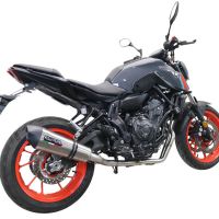 Pot echappement compatible avec Yamaha Mt-07 2021-2024, GP Evo4 Titanium, Homologué et légal, système d'échappement complet avec catalyseur et db killer amovible 