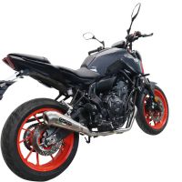 Pot echappement compatible avec Yamaha Mt-07 2021-2024, Powercone Evo, Pot d'échappement complet racing, compris de collecteur et db killer amovible, sans homologation 