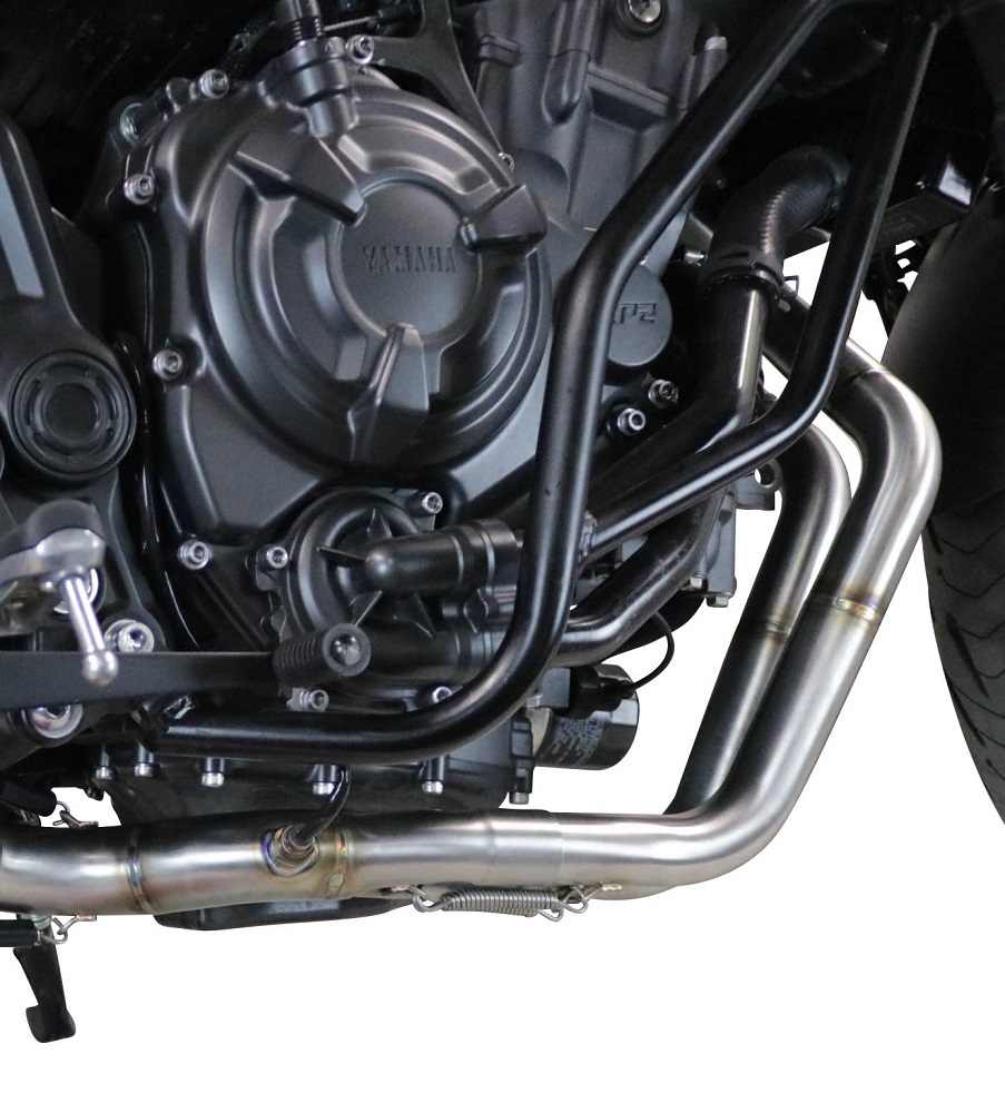 Pot echappement compatible avec Yamaha Mt-07 2021-2024, Furore Evo4 Poppy, Homologué et légal, système d'échappement complet avec catalyseur et db killer amovible 