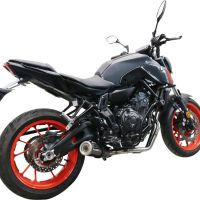 Pot echappement compatible avec Yamaha Mt-07 2021-2024, M3 Poppy , Homologué et légal, système d'échappement complet avec catalyseur et db killer amovible 