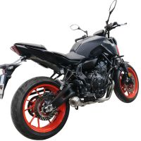 Pot echappement compatible avec Yamaha Mt-07 2021-2024, Powercone Evo, Homologué et légal, système d'échappement complet avec catalyseur et db killer amovible 