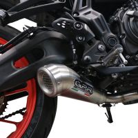 Pot echappement compatible avec Yamaha Mt-07 2021-2024, Powercone Evo, Homologué et légal, système d'échappement complet avec catalyseur et db killer amovible 