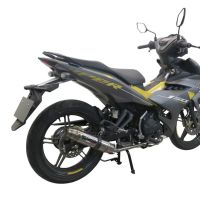 Pot echappement compatible avec Yamaha Sniper 150 2021-2022, Deeptone Inox, Pot d'échappement complet racing, compris de collecteur et db killer amovible, sans homologation 