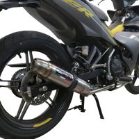 Pot echappement compatible avec Yamaha Sniper 150 2021-2022, Deeptone Inox, Pot d'échappement complet racing, compris de collecteur et db killer amovible, sans homologation 