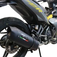 Pot echappement compatible avec Yamaha Sniper 150 2021-2022, Furore Nero, Pot d'échappement complet racing, compris de collecteur et db killer amovible, sans homologation 