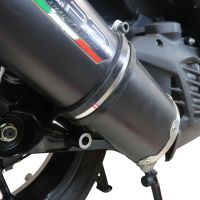 Pot echappement compatible avec Yamaha Aerox 155 VVA 2021-2023, Furore Nero, Pot d'échappement complet racing, compris de collecteur et db killer amovible, sans homologation 