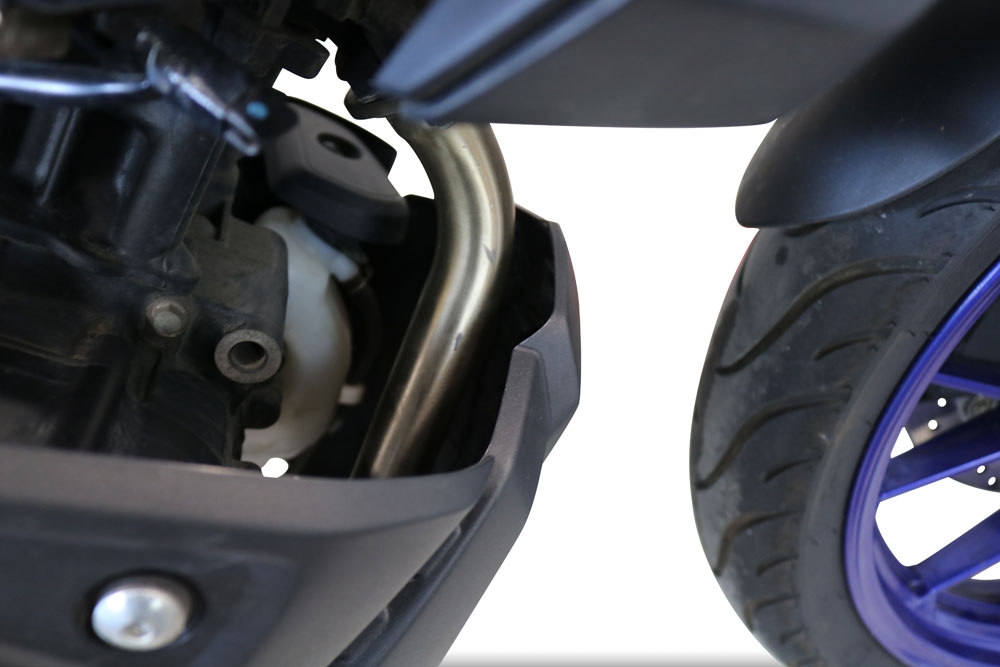 Pot echappement compatible avec Yamaha Mt 125 2021-2025, M3 Poppy , Homologué et légal, système d'échappement complet avec catalyseur et db killer amovible 