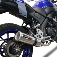 Pot echappement compatible avec Yamaha Mt 125 2020-2020, M3 Inox , Homologué et légal, système d'échappement complet avec catalyseur et db killer amovible 