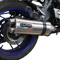 Pot echappement compatible avec Yamaha Tracer 9 2021-2024, Dual Inox, Homologué et légal, système d'échappement complet avec catalyseur et db killer amovible 