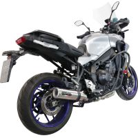 Pot echappement compatible avec Yamaha Tracer 9 2021-2024, M3 Inox , Homologué et légal, système d'échappement complet avec catalyseur et db killer amovible 