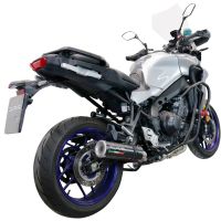 Pot echappement compatible avec Yamaha Tracer 9 2021-2024, M3 Poppy , Homologué et légal, système d'échappement complet avec catalyseur et db killer amovible 