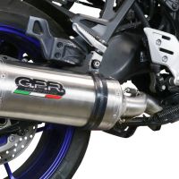 Pot echappement compatible avec Yamaha Tracer 9 2021-2024, Satinox , Homologué et légal, système d'échappement complet avec catalyseur et db killer amovible 