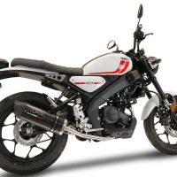 Pot echappement compatible avec Yamaha XSR 125 2021-2025, Furore Evo4 Poppy, Homologué et légal, système d'échappement complet avec catalyseur et db killer amovible 