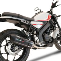 Pot echappement compatible avec Yamaha XSR 125 2021-2025, Furore Evo4 Poppy, Homologué et légal, système d'échappement complet avec catalyseur et db killer amovible 
