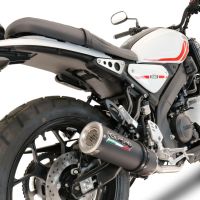 Pot echappement compatible avec Yamaha XSR 125 2021-2025, M3 Black Titanium, Homologué et légal, système d'échappement complet avec catalyseur et db killer amovible 
