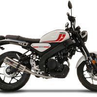 Pot echappement compatible avec Yamaha XSR 125 2021-2025, M3 Inox , Homologué et légal, système d'échappement complet avec catalyseur et db killer amovible 