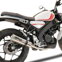 Pot echappement compatible avec Yamaha XSR 125 2021-2025, M3 Inox , Homologué et légal, système d'échappement complet avec catalyseur et db killer amovible 