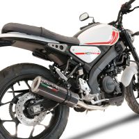 Pot echappement compatible avec Yamaha XSR 125 2021-2025, M3 Poppy , Homologué et légal, système d'échappement complet avec catalyseur et db killer amovible 