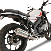 Pot echappement compatible avec Yamaha XSR 125 2021-2025, Satinox , Homologué et légal, système d'échappement complet avec catalyseur et db killer amovible 