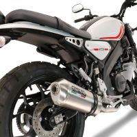 Pot echappement compatible avec Yamaha XSR 125 2021-2025, Satinox , Homologué et légal, système d'échappement complet avec catalyseur et db killer amovible 
