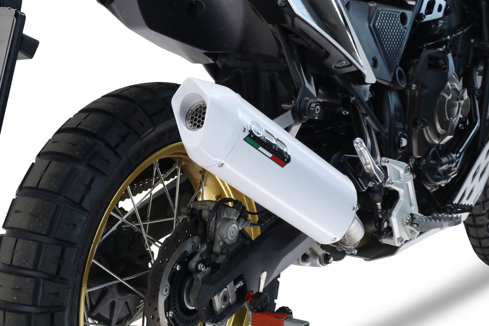 Pot echappement compatible avec Yamaha Tenere 700 2019-2020, Albus Evo4, Échappement légal, homologué,silencieux avec db killer amovible et tuyau de liaison spécifique 