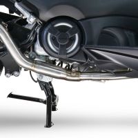 GPR pot echappement compatible avec  Yamaha T-Max 560 2022-2024, Dual Inox, Homologué et légal, système d'échappement complet avec catalyseur et db killer amovible 