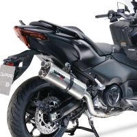 GPR pot echappement compatible avec  Yamaha T-Max 560 2022-2024, Dual Inox, Homologué et légal, système d'échappement complet avec catalyseur et db killer amovible 