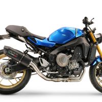 Pot echappement compatible avec Yamaha XSR900 2022-2024, Furore Evo4 Nero, Homologué et légal, système d'échappement complet avec catalyseur et db killer amovible 