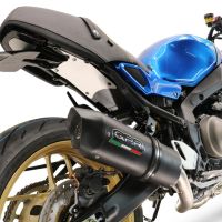 Pot echappement compatible avec Yamaha XSR900 2022-2024, Furore Evo4 Nero, Homologué et légal, système d'échappement complet avec catalyseur et db killer amovible 