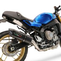 Pot echappement compatible avec Yamaha XSR900 2022-2024, Furore Evo4 Nero, Homologué et légal, système d'échappement complet avec catalyseur et db killer amovible 
