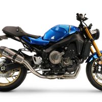 Pot echappement compatible avec Yamaha XSR900 2022-2024, GP Evo4 Titanium, Homologué et légal, système d'échappement complet avec catalyseur et db killer amovible 