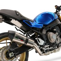 Pot echappement compatible avec Yamaha XSR900 2022-2024, GP Evo4 Titanium, Homologué et légal, système d'échappement complet avec catalyseur et db killer amovible 