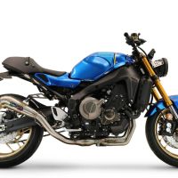 Pot echappement compatible avec Yamaha XSR900 2022-2024, Powercone Evo, Homologué et légal, système d'échappement complet avec catalyseur et db killer amovible 