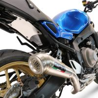 Pot echappement compatible avec Yamaha XSR900 2022-2024, Powercone Evo, Homologué et légal, système d'échappement complet avec catalyseur et db killer amovible 
