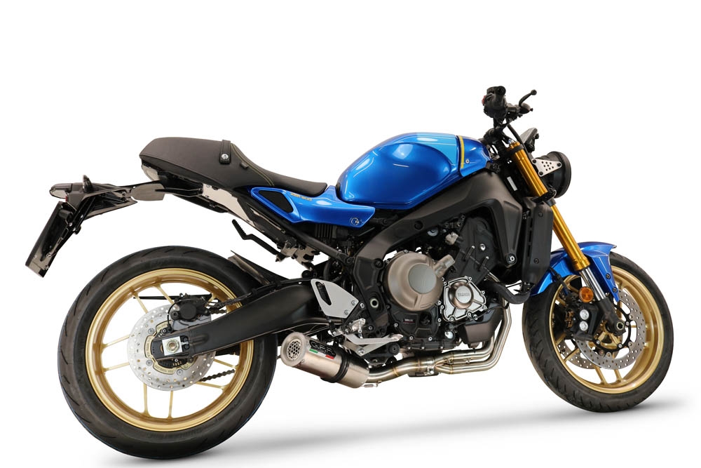 Pot echappement compatible avec Yamaha XSR900 2016-2021, M3 Inox , Pot d'échappement complet racing, compris de collecteur et db killer amovible, sans homologation 
