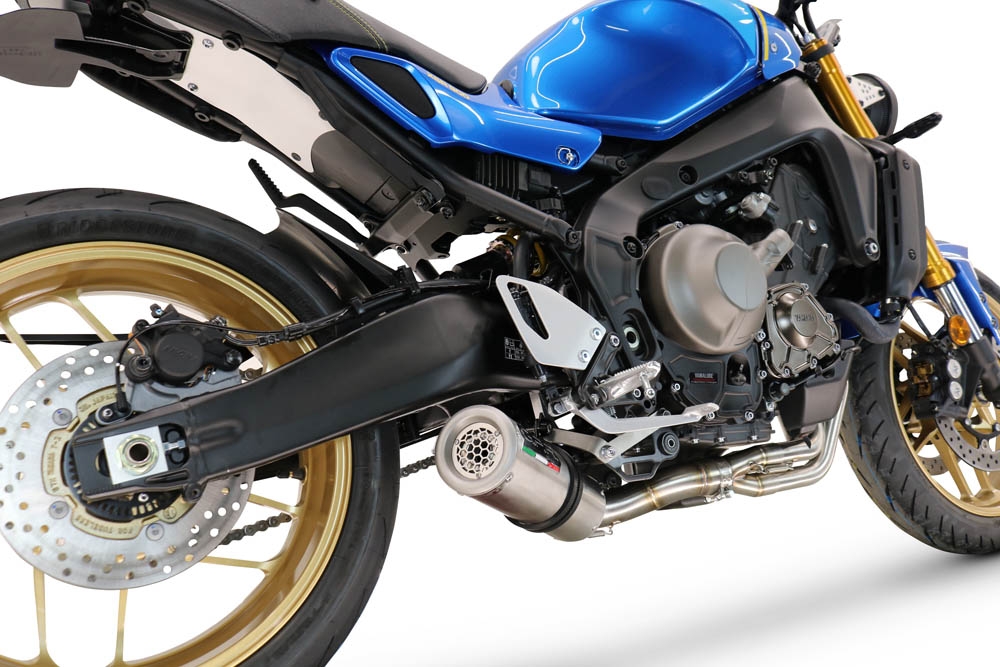 Pot echappement compatible avec Yamaha XSR900 2016-2021, M3 Inox , Pot d'échappement complet racing, compris de collecteur et db killer amovible, sans homologation 