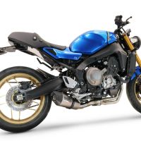 Pot echappement compatible avec Yamaha XSR900 2016-2021, GP Evo4 Titanium, Homologué et légal, système d'échappement complet avec catalyseur et db killer amovible 