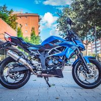 Pot echappement compatible avec Kawasaki Z 125 2019-2020, M3 Inox , Échappement légal, homologué,silencieux avec db killer amovible et tuyau de liaison spécifique 