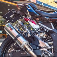 Pot echappement compatible avec Kawasaki Z 125 2019-2020, M3 Inox , Échappement légal, homologué,silencieux avec db killer amovible et tuyau de liaison spécifique 