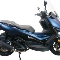 Pot echappement compatible avec Zontes M 310 2021-2024, Evo4 Road, Homologué et légal, système d'échappement complet avec catalyseur et db killer amovible 