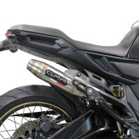 Pot echappement compatible avec Zontes 350 T1 ADV 2022-2024, Deeptone Inox, Échappement légal, homologué,silencieux avec db killer amovible et tuyau de liaison spécifique 