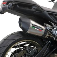 GPR pot echappement compatible avec  Zontes 350 T1 ADV 2022-2024, New Grand Prix Evo Titanium, Échappement légal, homologué,silencieux avec db killer amovible et tuyau de liaison spécifique 