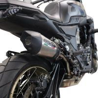 GPR pot echappement compatible avec  Zontes 350 T1 ADV 2022-2024, New Grand Prix Evo Titanium, Échappement légal, homologué,silencieux avec db killer amovible et tuyau de liaison spécifique 
