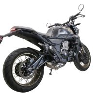 Pot echappement compatible avec Zontes 350 GK 2022-2024, Deeptone Inox, Pot d'échappement complet racing, compris de collecteur et db killer amovible, sans homologation 