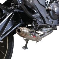 Pot echappement compatible avec Zontes 350 GK 2022-2024, Deeptone Inox, Pot d'échappement complet racing, compris de collecteur et db killer amovible, sans homologation 