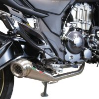 Pot echappement compatible avec Zontes 350 T2 ADV 2022-2024, Powercone Evo, Pot d'échappement complet racing, compris de collecteur et db killer amovible, sans homologation 
