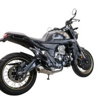 Pot echappement compatible avec Zontes 350 T2 ADV 2022-2024, Powercone Evo, Pot d'échappement complet racing, compris de collecteur et db killer amovible, sans homologation 